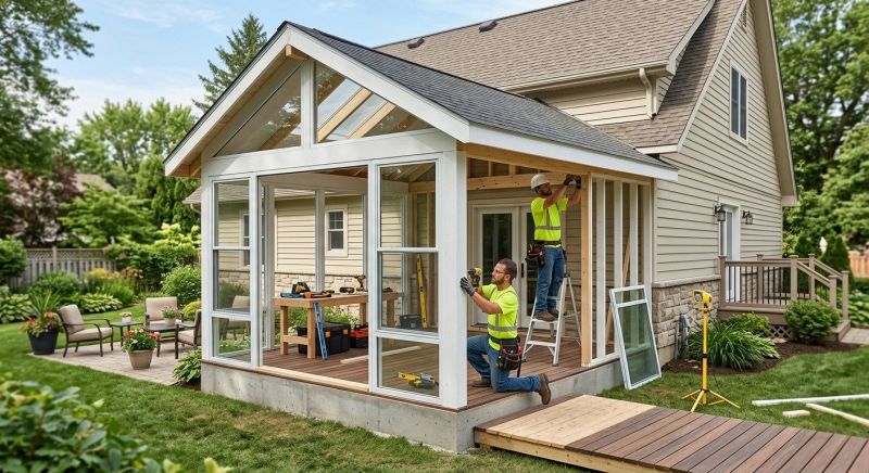 Porch Enclosure Installation in Dallas, TX